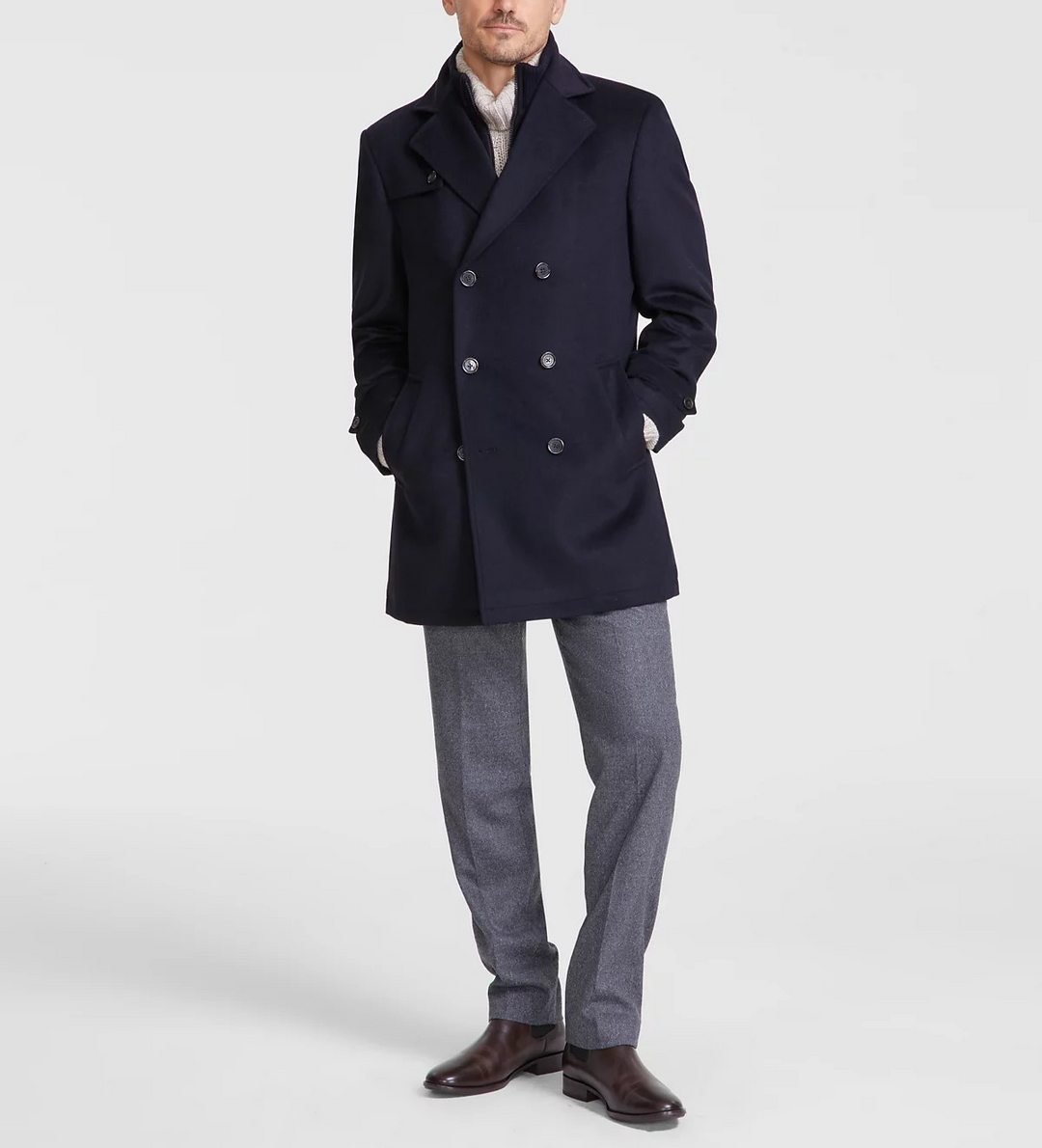 Michael Kors Men's Classic-Fit Wool Blend Solid Overcoat MSRP $495