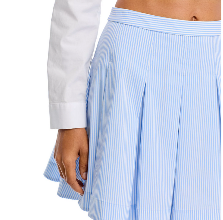 SIMKHAI Cal Pleated Mini Skirt MSRP $275