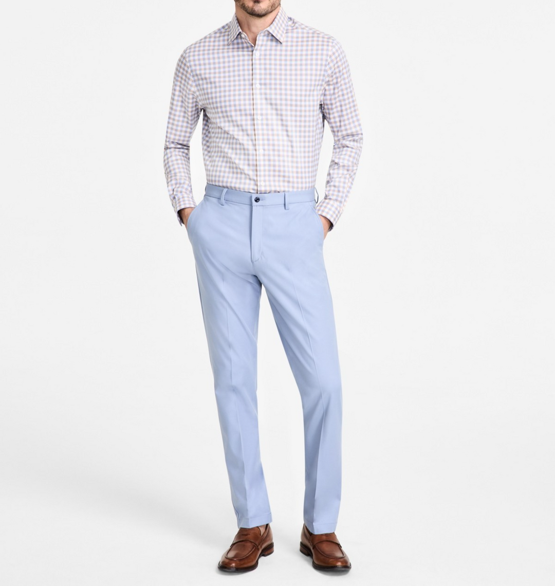 Michael Kors Men's Classic-Fit Cotton-Blend Dress Pants MSRP $95