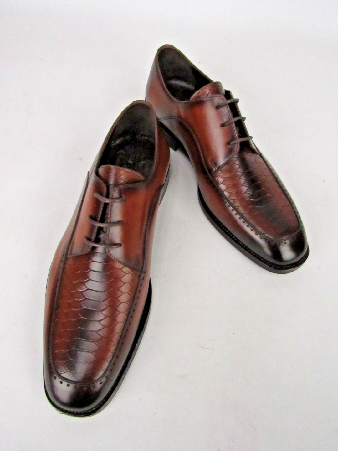 Men’s Premium Textured Calf Leather Derby Shoes – Handcrafted Size EU 41