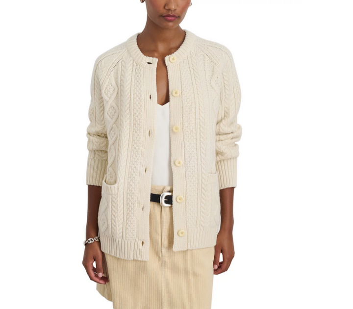 Alex Mill Agnes Cable Knit Cardigan MSRP $235