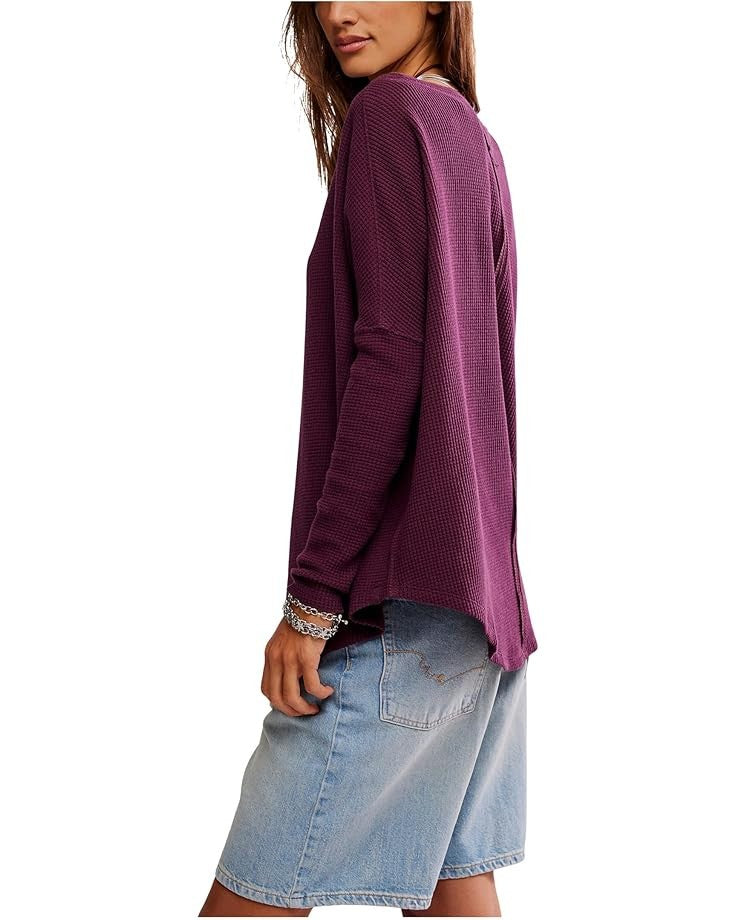 Free People Latte Blues Thermal Solid Sweater MSRP $68