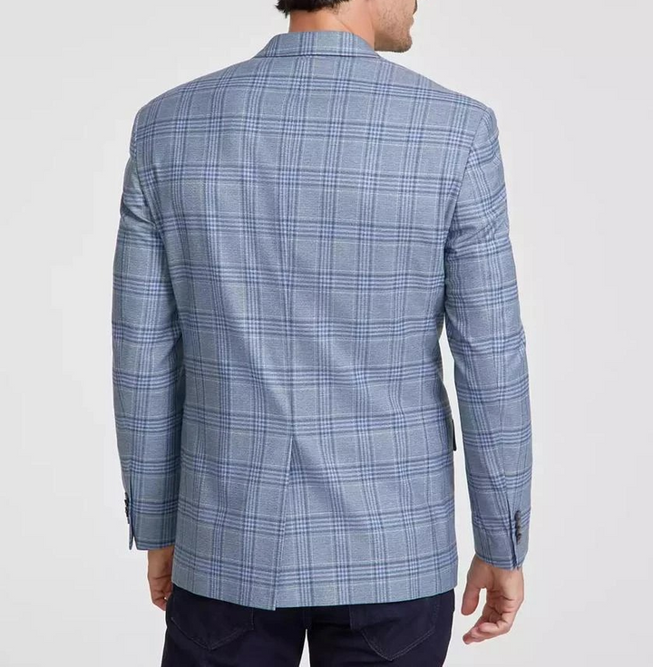 Michael Kors Men's Classic-Fit Seafoam Plaid Sport Coat MSRP $295