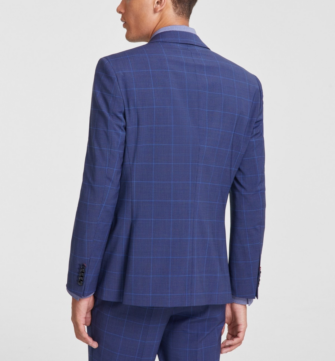 HUGO by Hugo Boss Modern-Fit Windowpane Check Suit Jacket MSRP $445