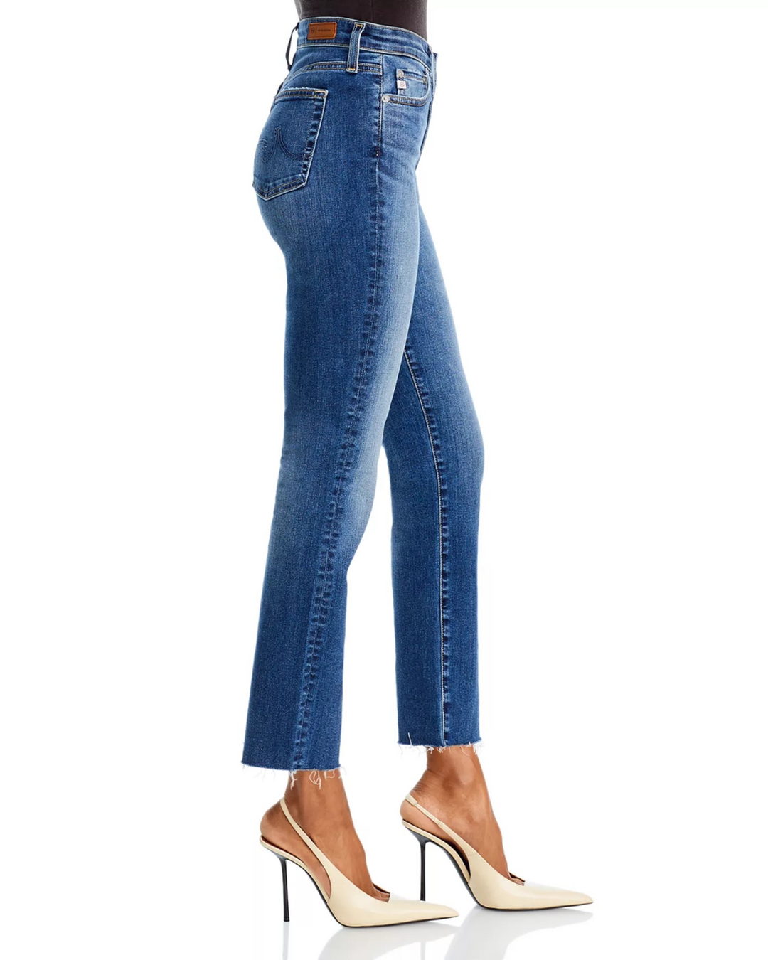 AG Mari High Rise Straight Leg Cropped Jeans MSRP $235