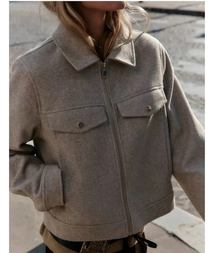Zara Cropped Zip-Front Jacket MSRP $79
