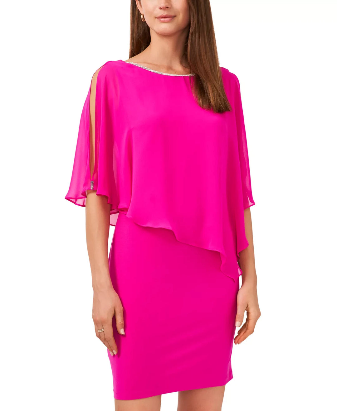 MSK Petite Cape-Overlay Sheath Dress MSRP $80