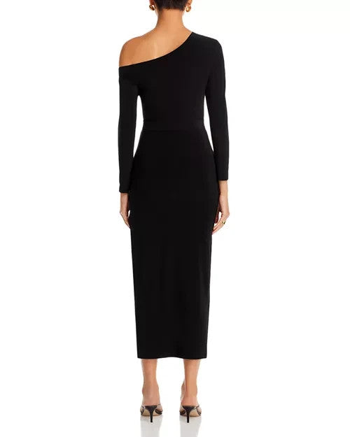 Norma Kamali Asymmetric Side Slit Midi Dress MSRP $235