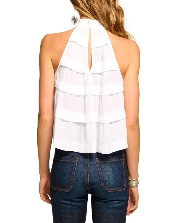 Ramy Brook Sherrie Tiered Halter Top MSRP $295