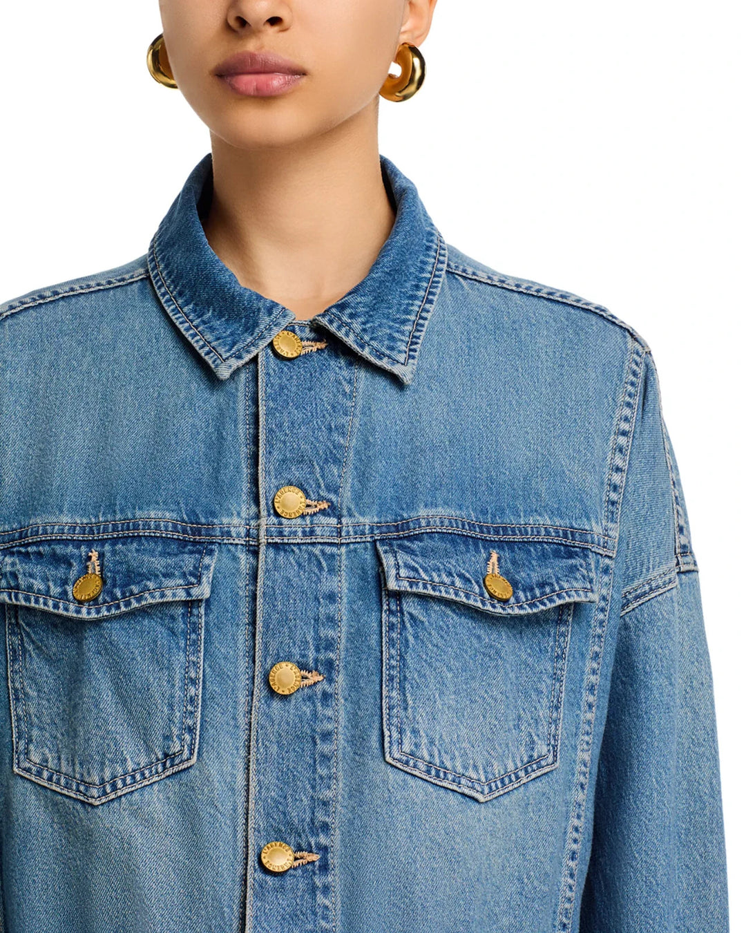 L'Agence Vianney Crop Denim Jacket MSRP $450