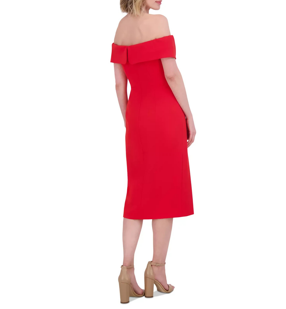 Eliza J Women's Off-The-Shoulder Sheath Dress MSRP $188