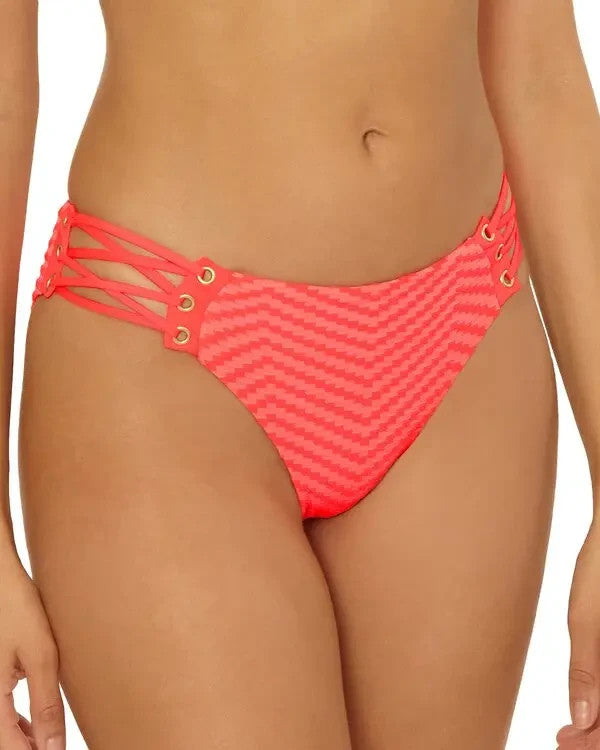 BECCA® by Rebecca Virtue Connect Danielle Corset Side Bikini Bottom MSRP $68