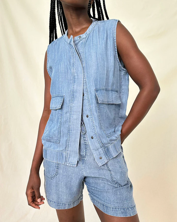 Splendid Chase Indigo Vest MSRP $138