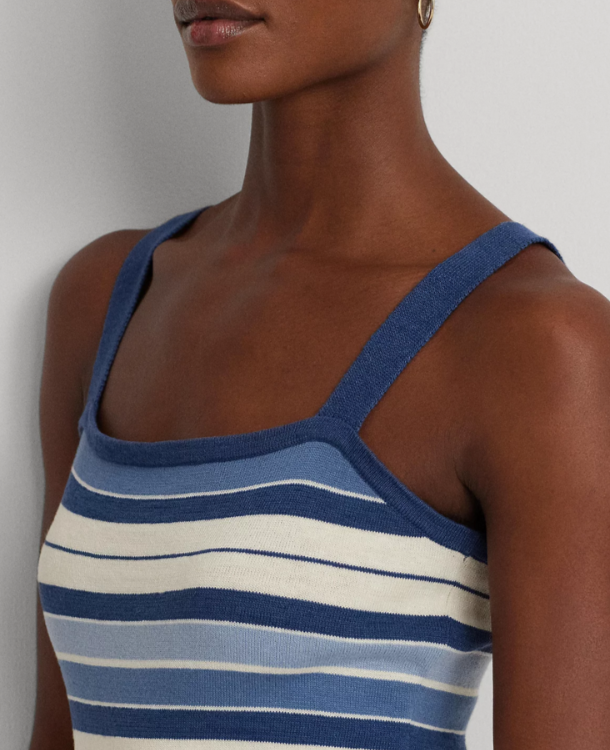 LAUREN Ralph Lauren Striped Tank Dress MSRP $165