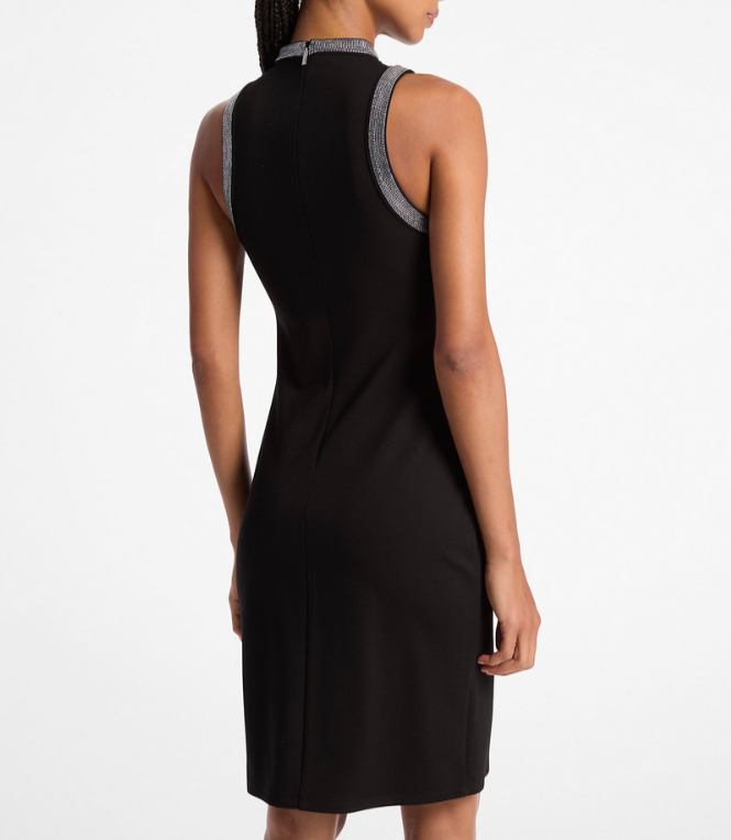 MICHAEL Michael Kors Embellished Knit Halter Dress MSRP $195