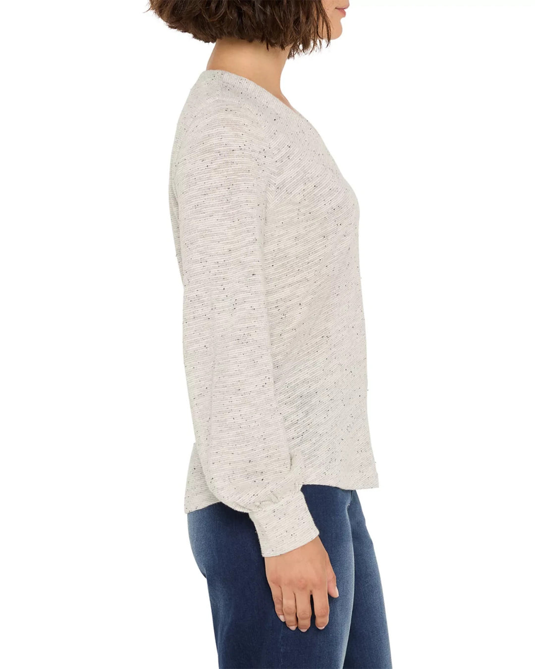 NIC+ZOE Downtown Sparkle Nep Knit Sweater MSRP $138