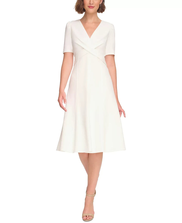 Tommy Hilfiger Crisscross Fit & Flare Dress MSRP $119
