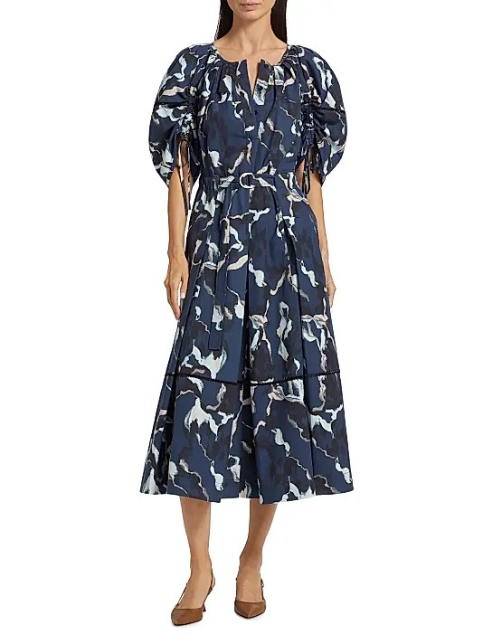 3.1 Phillip Lim Puff Sleeve Belted Dress MSRP $695