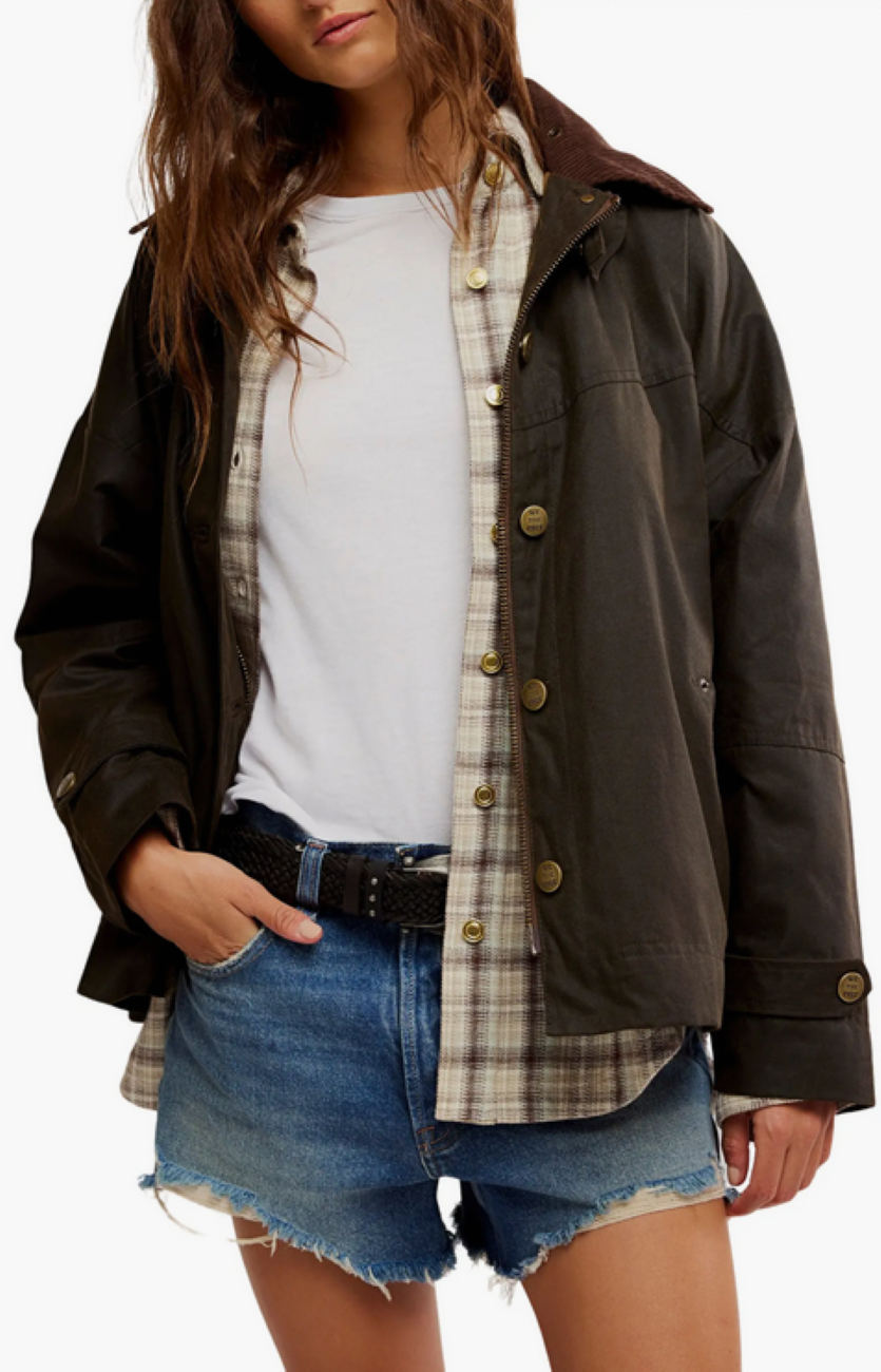 Free People Cori Waxed Jacket MSRP $298 Size XS # 18A 250 New