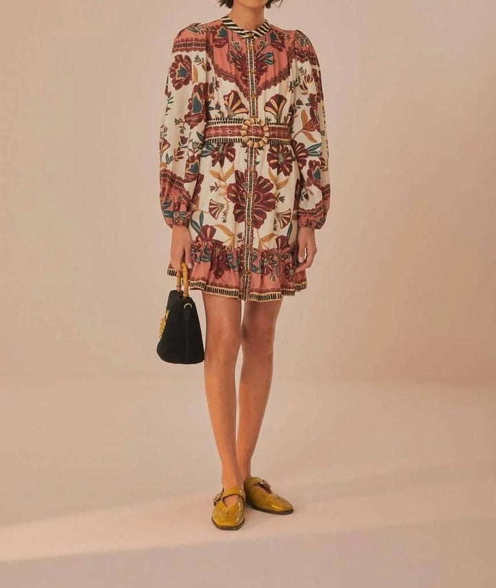 FARM Rio Riad Cream Mini Dress MSRP $248