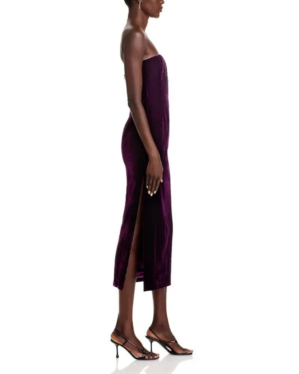 Bardot Lilah Velour Midi Dress MSRP $149