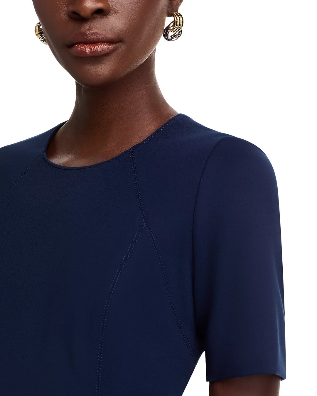 T Tahari Judianne Short Sleeve Fitted Sheath Dress MSRP $98