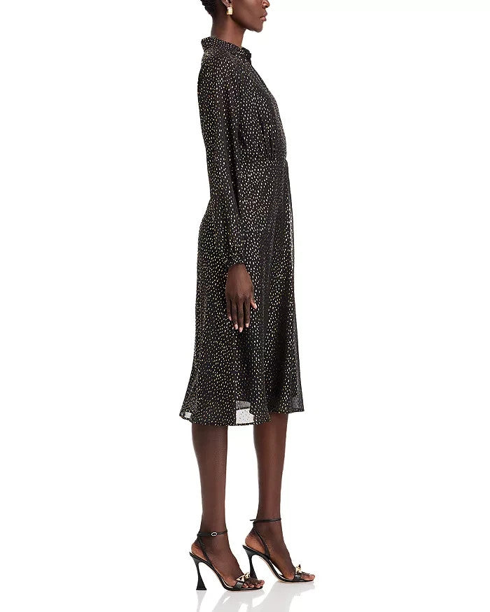 KOKO + MASON V-Neck Metallic Dress MSRP $98
