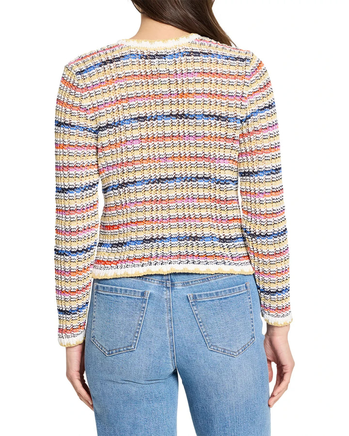 NIC+ZOE Coastal Crochet Knit Jacket MSRP $178