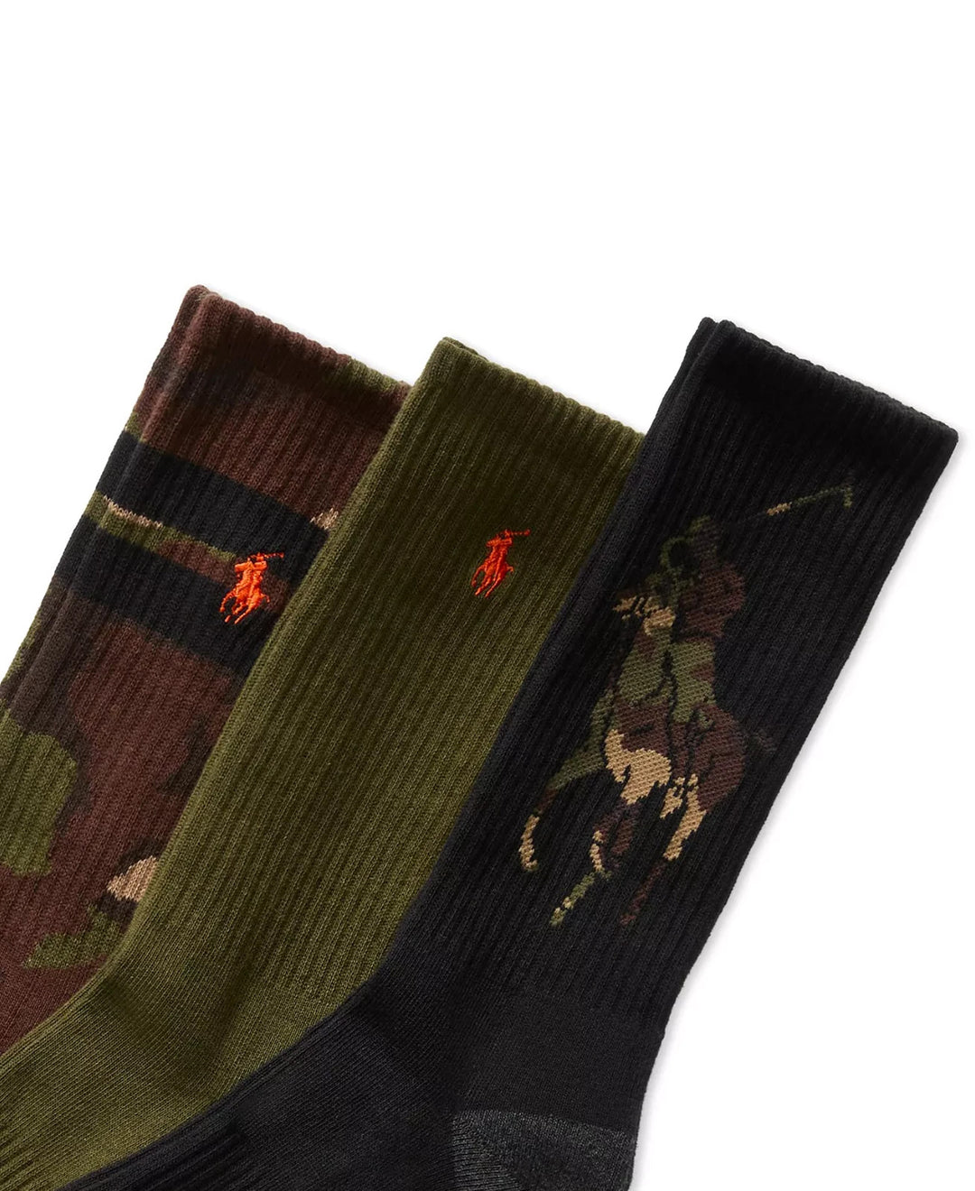 Polo Ralph Lauren Men's 3-Pk. Camo Pony Crew Socks MSRP $22
