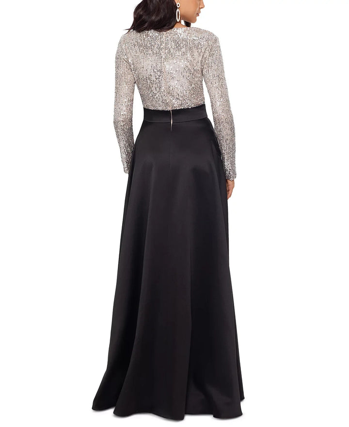 XSCAPE Sequinned-Top Ball Gown MSRP $289