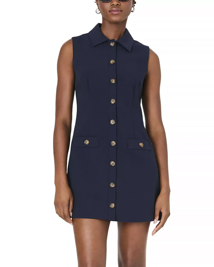 French Connection Azra Button Front Dress MSRP $138