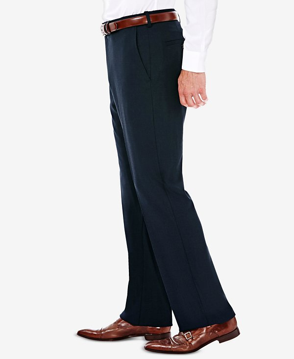 Haggar JMH Men Premium Stretch Classic Fit Flat Front Suit Pant MSRP $100
