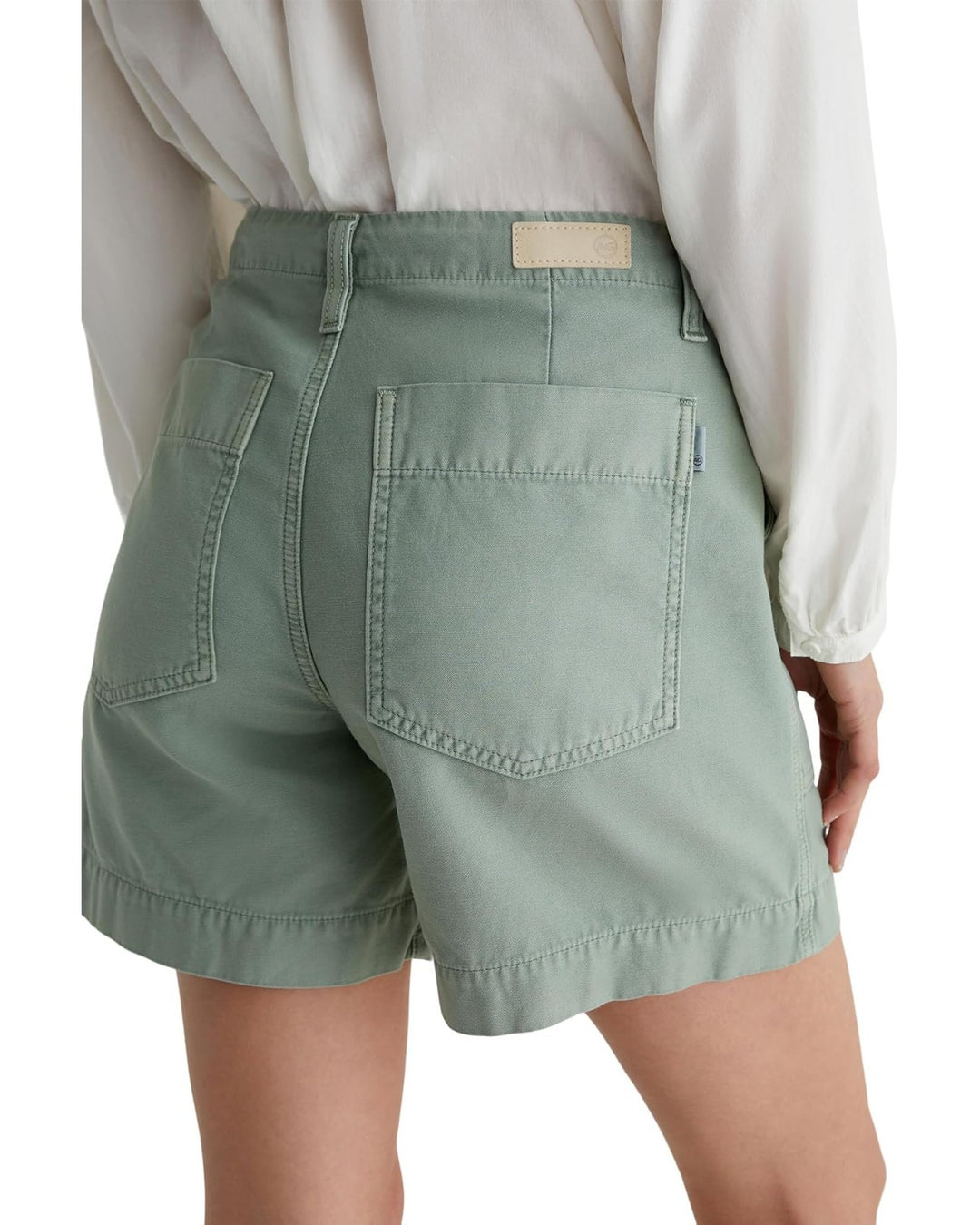 AG Jeans Rosa Mid Rise Utility Shorts MSRP $178