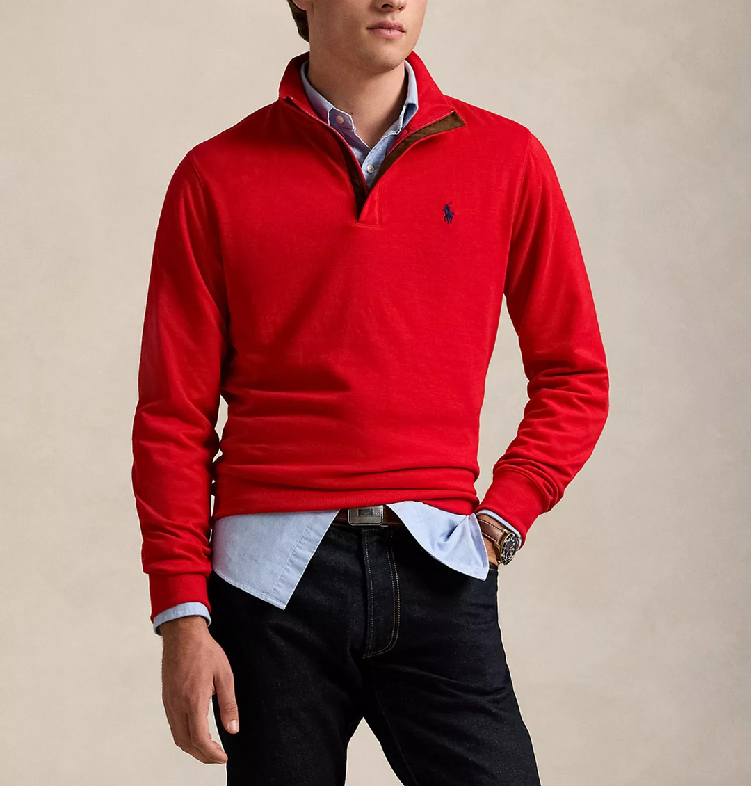 Polo Ralph Lauren Luxury Jersey Quarter Zip Pullover MSRP $138