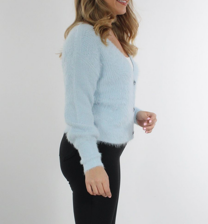 GUESS Keyla Fuzzy Cardigan MSRP $108