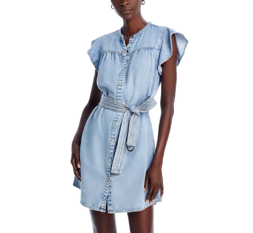 rails letta denim dress Rails Letta Denim Minidress In Faded Indigo - 40% Off