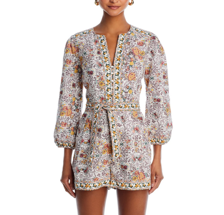PAIGE Puglia Belted Romper MSRP $279