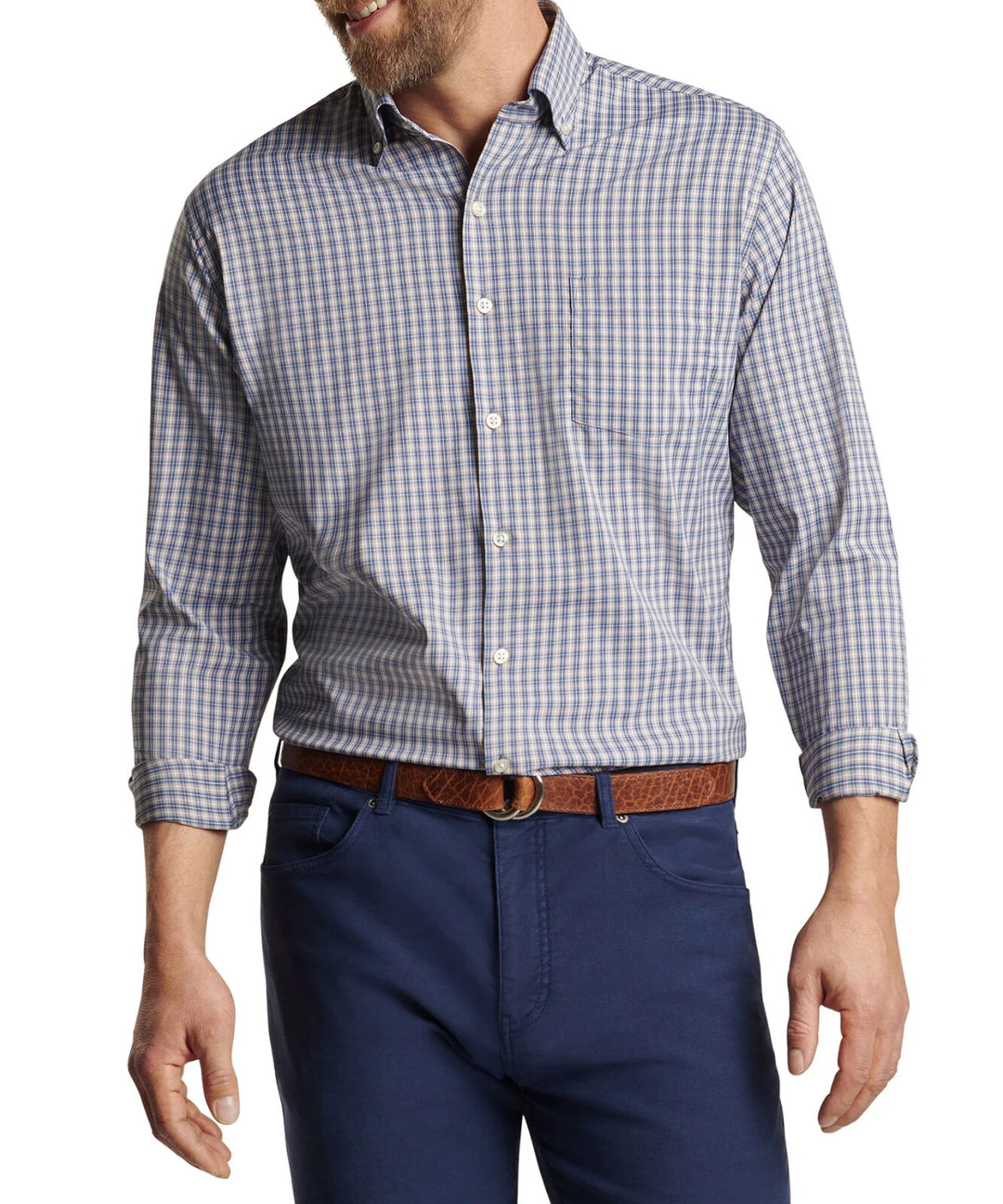 Peter Millar Prairie Performance Button Down Shirt $160