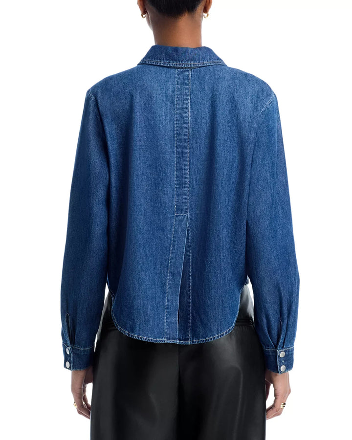 L'AGENCE Annette Denim Chambray Shirt MSRP $355