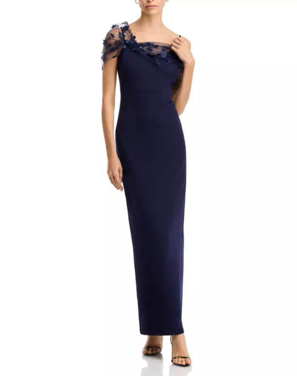 Eliza J Beaded Twist Overlay Gown MSRP $248