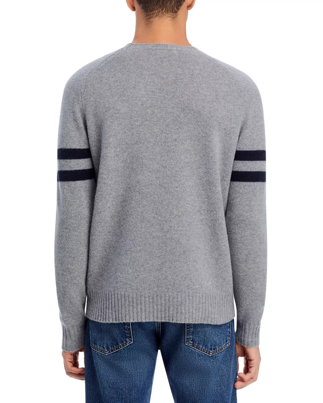 The Men's Store at Bloomingdale's Merino Wool Striped Sleeve Sweater MSRP $148