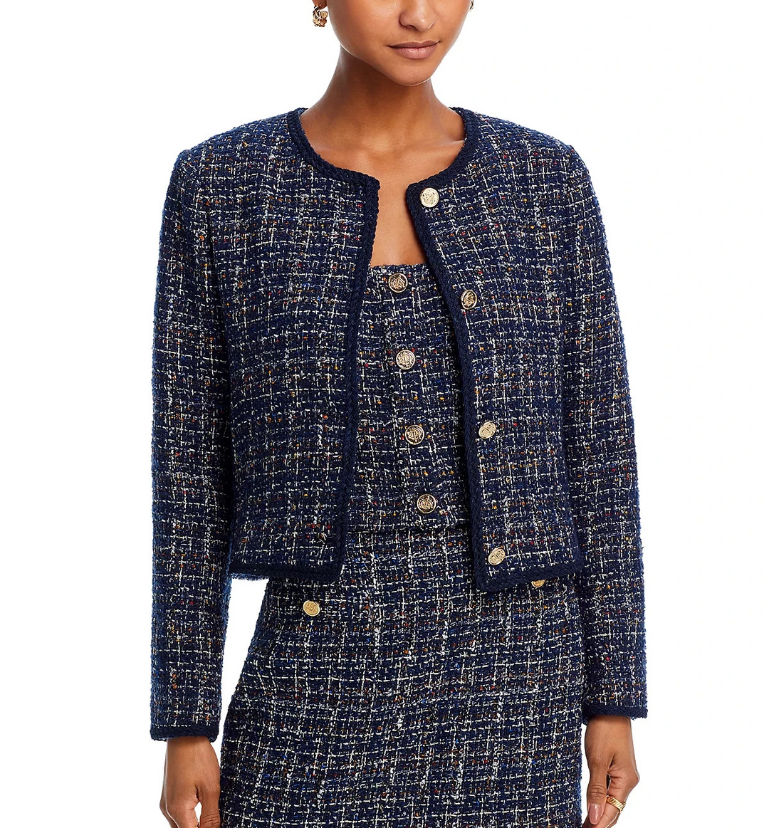 AQUA x Venus Williams Tweed Braid Trim Jacket MSRP $128