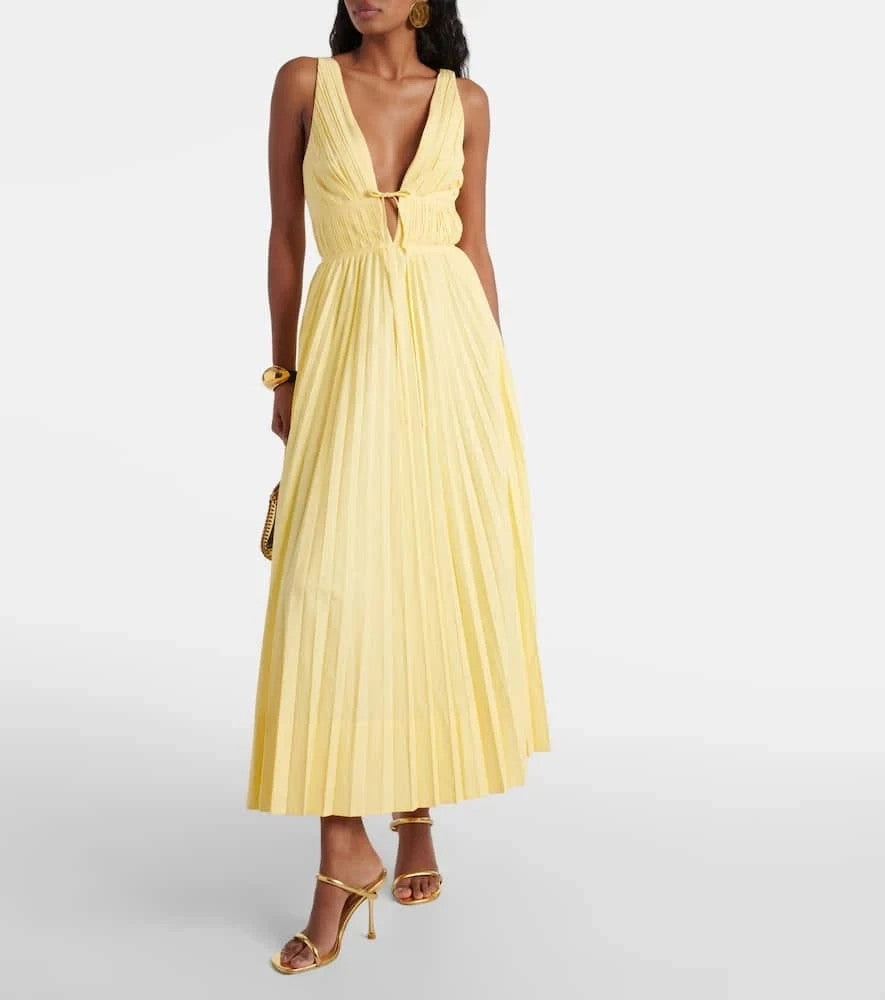 Simkhai Stephanie Sleeveless Plunge Dress MSRP $595