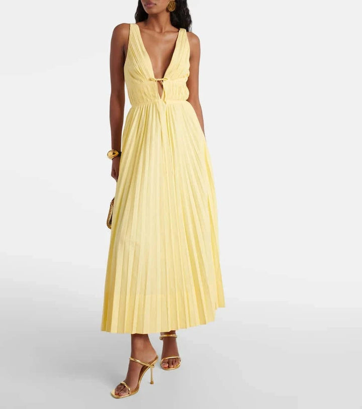 Simkhai Stephanie Sleeveless Plunge Dress MSRP $595