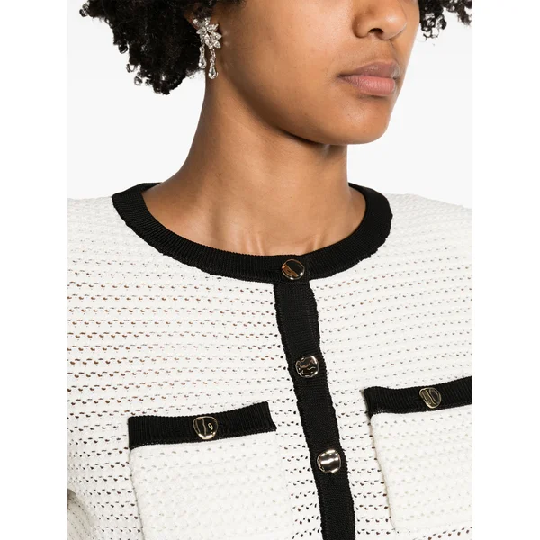 Self-Portrait Crochet Crewneck Cardigan MSRP $510