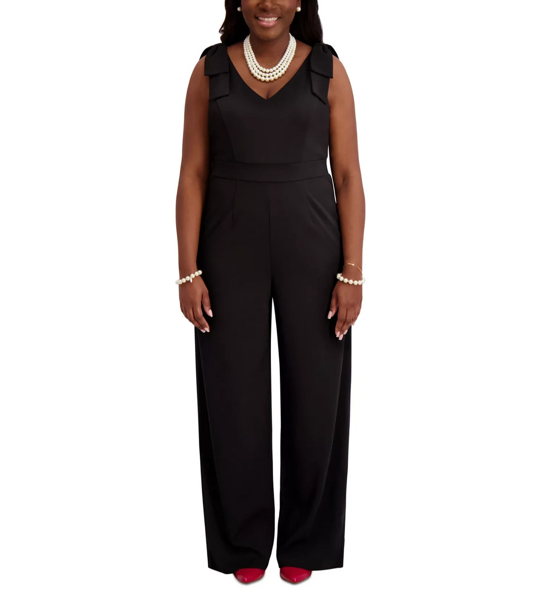 Kasper Women's Tie-Strap Jumpsuit MSRP $119