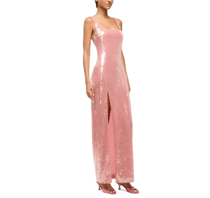 STAUD Le Sable Sequin Maxi Dress MSRP $495