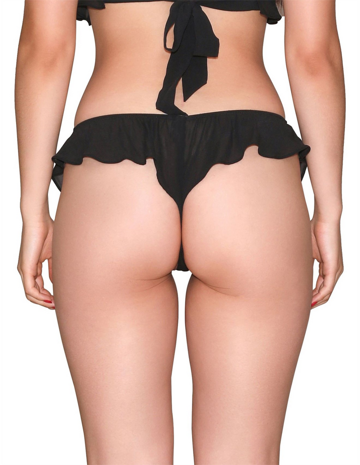 Fleur Du Mal Luxe High Leg Flutter Panty MSRP $68