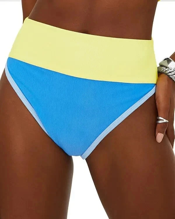 Beach Riot Emmy Color Blocked High Waisted Bottom MSRP $ 98