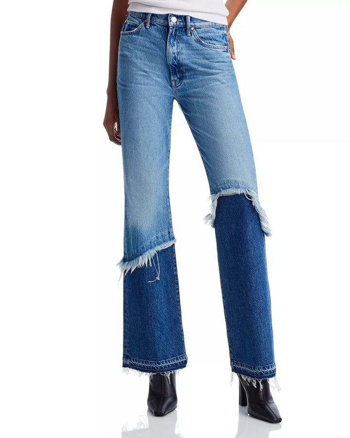 Mother the Dual Desperado Sneak in High Rise Jeans MSRP $298